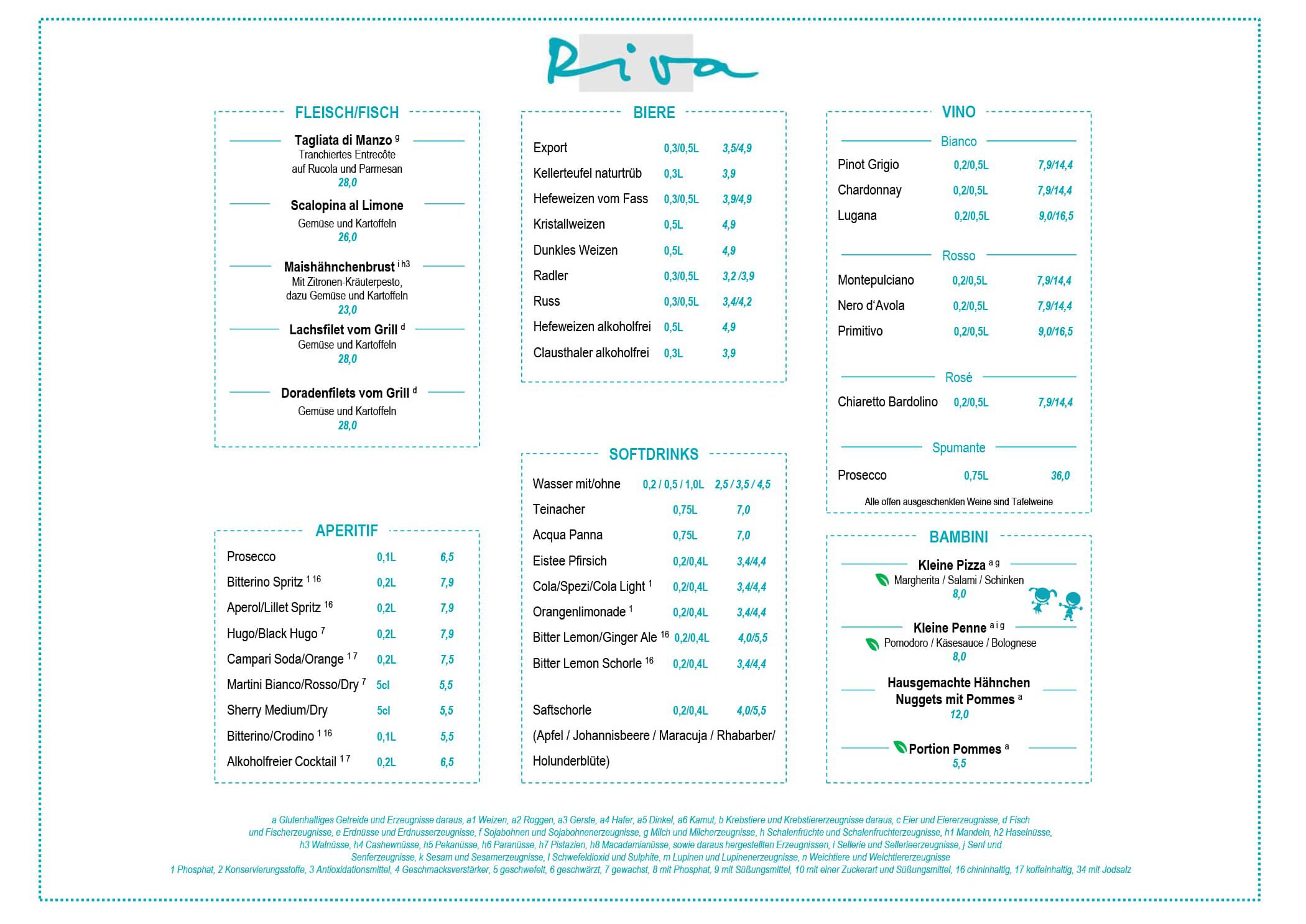 Riva Speisekarte Q2-2023